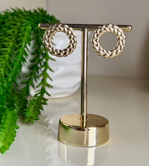 BRINCO REDONDO TRANÇADO - comprar online