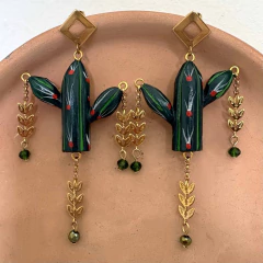 Aretes Saguaro Hojitas - comprar en línea