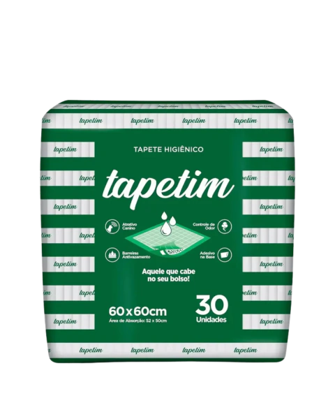 Tapete Higiênico Tapetim Branco 60x60 30 unidades
