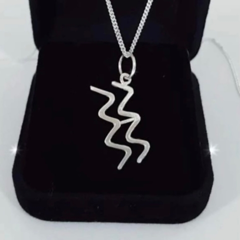 Colar Zodíaco Aquário Prata 950