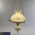 Antiga Luminária em Vidro Floral Opalinado (3343) - Antiquário Ter & Vender