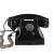Antigo telefone preto com discador Ericson (3977)