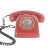 Antigo telefone vermelho de discar Ericson (3979)
