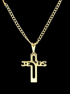 Cordao com 60cm pingente jesus