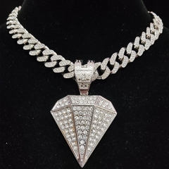Imagem do Pingente Diamante + Corrente Cubana