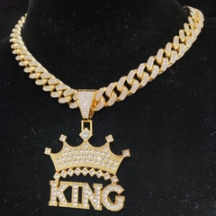 Pingente King + Corrente Cubana na internet