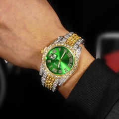 Colar + Relógio + Pulseira Cravejados Ice - loja online