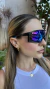 VISIONE Máscara Preta com Lente Azul Espelhada - comprar online