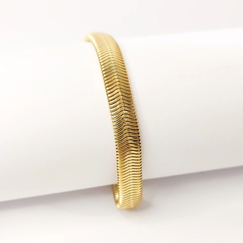 PULSEIRA MALHA BANHADA A OURO 18K