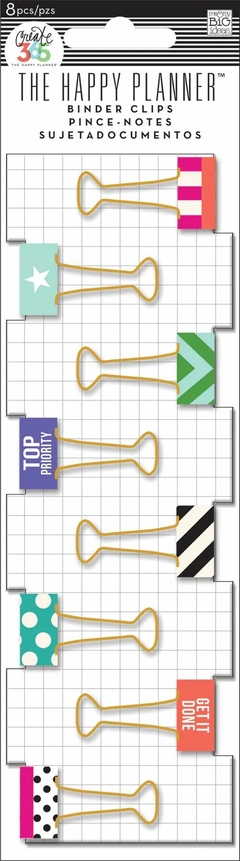 Kit com 8 Prendedores de Papel - Binder Clips - The Happy Planner - comprar online