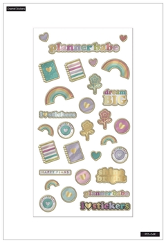 Enamel Stickers - Adesivos Esmaltados - Planner Babe - The Happy Planner - comprar online