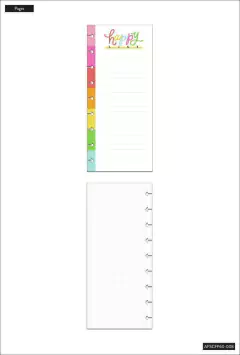 Refil de Folhas - Half Sheet Classic - Happy List - The Happy Planner - Dream Big - Papelaria Criativa