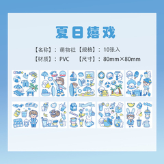 Imagem do Kit com 10 Cartelas de Adesivos Decorativos Fofo Kawaii
