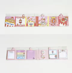 Kit com 11 Blocos de Anotações Menininhas Sticky Notes Memo Pad - 220 Folhas - Dream Big - Papelaria Criativa