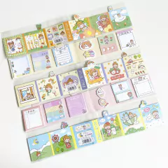 Kit com 11 Blocos de Anotações Menininhas Sticky Notes Memo Pad - 220 Folhas na internet
