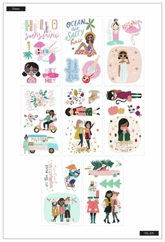 Adesivos Grandes - Large Sticker Sheets - Squad Goals Seasons - The Happy Planner na internet