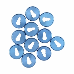 Discos Médios de Metal Azuis - Medium Metal Discs - Azure Snowman Cutout - The Happy Planner - comprar online