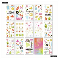 Be Happy Box - Sticker Zip Folio Bundle - I Love Stickers - The Happy Planner - Dream Big - Papelaria Criativa