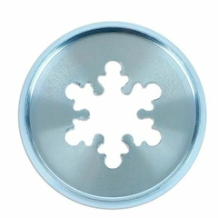 Discos Médios de Metal Azuis - Medium Metal Discs - Winter Blue Snowflake Cutout - The Happy Planner na internet