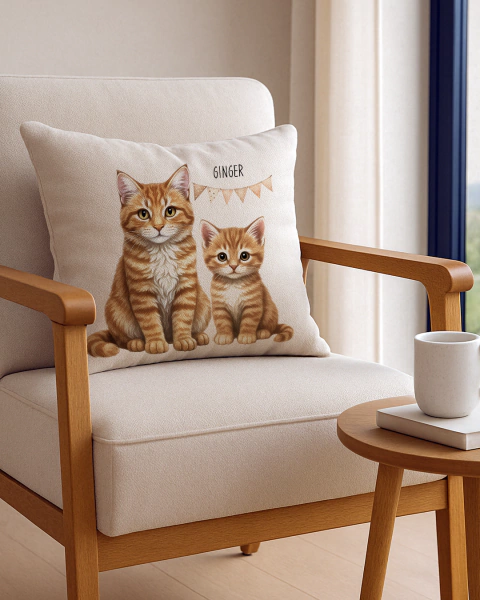 Capa Linho Estampado PETS Ginger