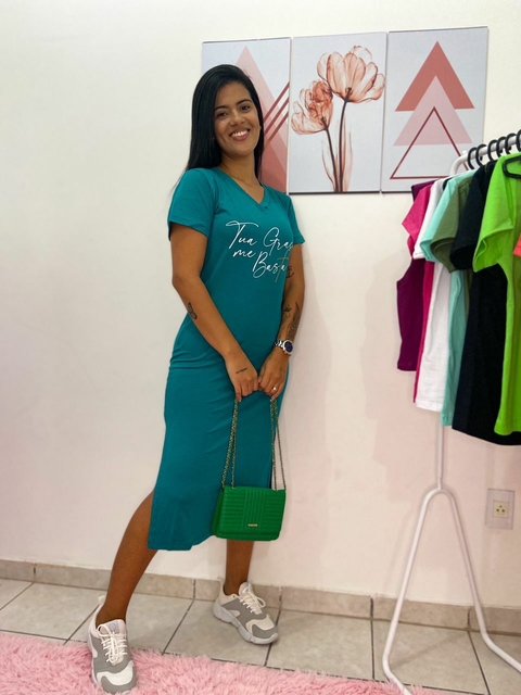 VESTIDO MIDI TUA GRAÇA ME BASTA