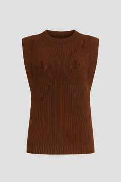 Colete Tricot Marrom - comprar online