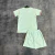 Conjunto Infantil França Away 2026 — costas da camisa e do shorts
