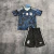 Conjunto Infantil Argentina Away 2026 — frente da camisa e do shorts