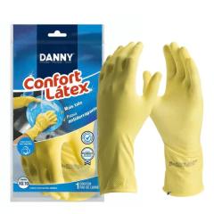 LUVA LATEX LIMPEZA ANTI-ALERGICA EG AMARELA DANNY SILVER GRIP