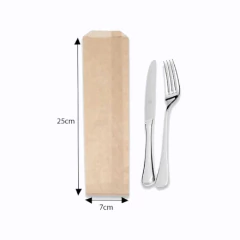 SACO PAPEL PARA TALHERES KRAFT 7X23CM PACK PAL 500UN - loja online