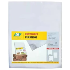 ENVELOPE PLASTICO OFICIO SEM FUROS 0,12 ACP 100UN - REF.012/100SF