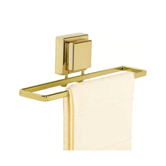 TOALHEIRO DE LAVABO C/ VENTOSA 25 CM AÇO DOURADO FUTURE - REF.8053DD - keroo.com