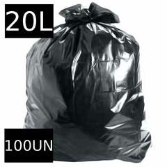 SACO LIXO 20 LITROS FIBRA IND PRETO 100UN