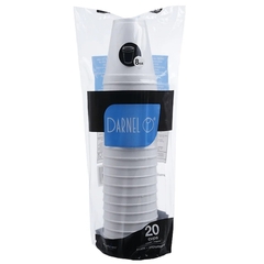 COPO ISOPOR 237ML/8OZ DARNEL BRANCO 20UN