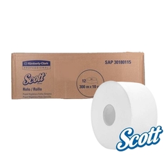 PAPEL HIGIENICO BOBINA FOLHA SIMPLES SCOTT 12X300M - REF.30180115