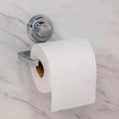 PORTA PAPEL HIGIENICO C/ VENTOSA PLASTICO CROMADO FUTURE - REF.405CR na internet