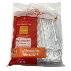 MEXEDOR PARA DRINK TRANSPARENTE GOLDENPLAST C/ 500 UN