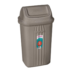 LIXEIRA PLASTICA BASCULANTE 10L SANREMO CINZA - REF.SR281/20