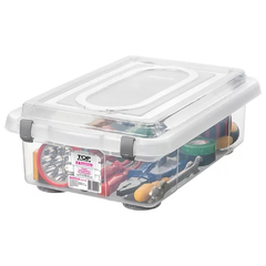 CAIXA PLASTICA ORGANIZADORA 8,6L TRANSPARENTE SANREMO TOP - REF.960 - keroo.com