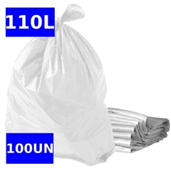 SACO LIXO 110 LITROS BRANCO C/ 100 UN
