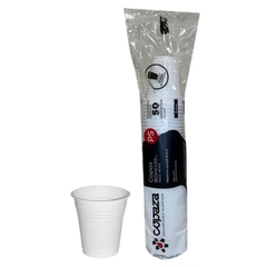 COPO 160ML PLASTICO ANTIESTATICO PS P/ MAQUINA COPAZA BRANCO 50UN
