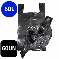 SACO LIXO C/ ALCA 60L EASY BAG PRETO 60UN
