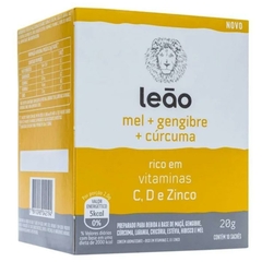 CHA MEL GENGIBRE CURCUMA LEAO VITAMINICO ENVELOPADO 10X2G