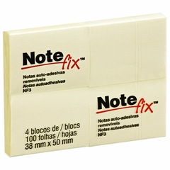 NOTEFIX 3M BLOCO AUTOADESIVO 38X50MM AMARELO 100FL 4UN