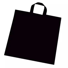 SACOLA RETORNAVEL BOLINHA PRETA 40X40CM ALCA FITA EXTRUSAPACK 250UN