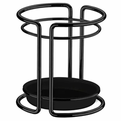 PORTA TALHERES UTENSILIOS PRETO AÇO PRETO FOSCO FUTURE - REF.1195PT - comprar online