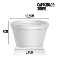 POTE ISOPOR 360ML COPOBRAS BRANCO 25UN - REF.PT-360 - comprar online