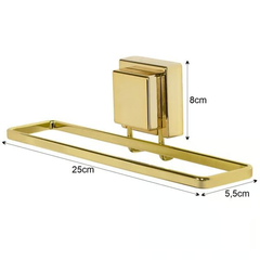 TOALHEIRO DE LAVABO C/ VENTOSA 25 CM AÇO DOURADO FUTURE - REF.8053DD na internet