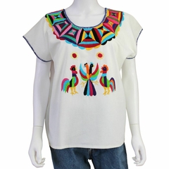 Blusa Artesanal Mod Huazolo Bordado Multicolor UT - Lari Moda