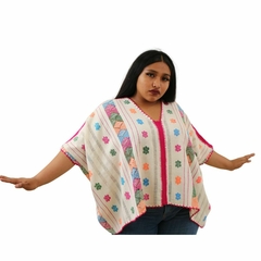 Blusa/blusón Mod. Paloma con Brocados multicolor Unitalla en internet